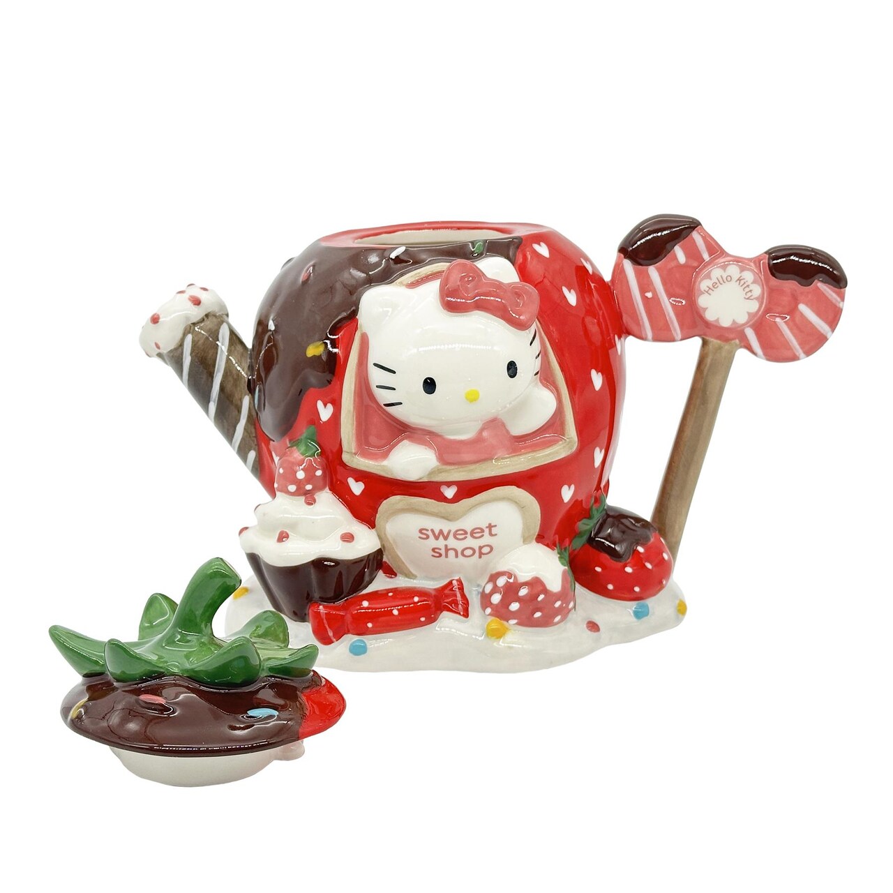 Blue Sky Clayworks Sanrio Hello Kitty Sweet Strawberry Shop Teapot